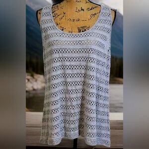 White Lace Sleeveless Top